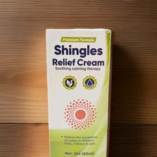 Shingles Relief Cream Soothing Calming Therapy Rashes Blisters Pain 2oz Exp:9/26