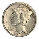 1921 Mercury Dime Fine Condition