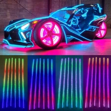 6PCS 3FT 36inch Double Row CHASING Slingshot Magical Strip Shining Night Lights