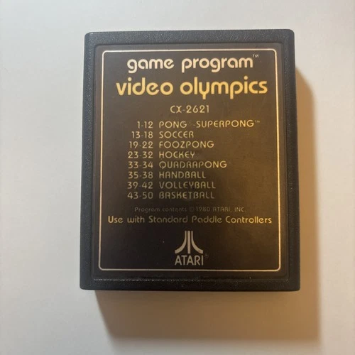 Atari 2600 Video Olympics Game (1977) - Pong, Superpong, Foozpong, Basketball, +