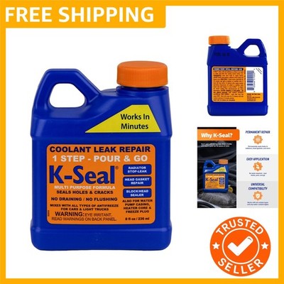 Multi-Purpose One Step Permanent Coolant Leak Repair, 8oz, Pour and Go, Mixes...