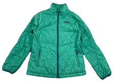 Patagonia Nano Puff Jacket Green Girl s Large 12 Flaw