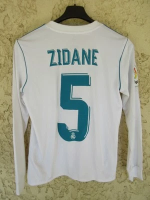 Maillot REAL MADRID 2017 2018 ZIDANE n°5 vintage ADIDAS shirt camiseta 11 12 ans - Photo 1/4