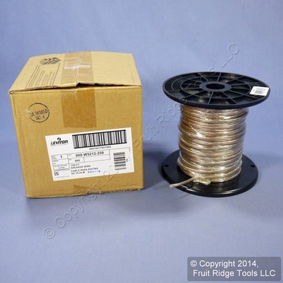 250ft Copper Stranded Clear PVC Zip 18 Gauge AWG Speaker Wire Cable W5212-250