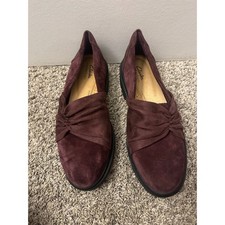 Clarks Collection Women's Suede Twist Slip-On Loafers