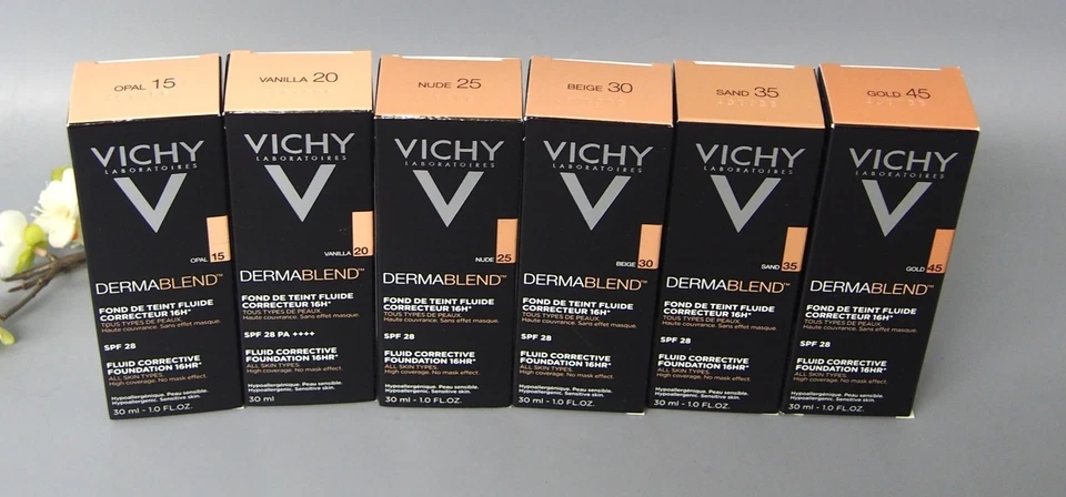 Vichy Dermablend Fluid Foundation SPF28 30ml    *Choose* 20,25,30, 35 - Image 4 of 4