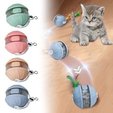 Cat Interactive Ball Toy Automatic Rolling Ball Faux Tail Rechargeable OY