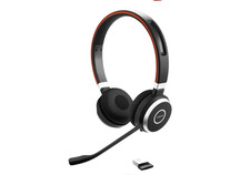 Jabra Evolve 65 Black/Red Wireless Bluetooth Stereo On the Ear Headset-LINK 370