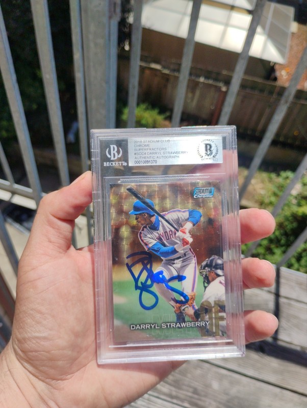 2018 Darryl Strawberry Superfractor 1/1 Topps Stadium Club Auto Autographed BGS