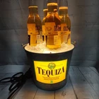 VINTAGE TEQUIZA BEER BUCKET LIGHTED ELECTRIC BEER SIGN WALL DISPLAY