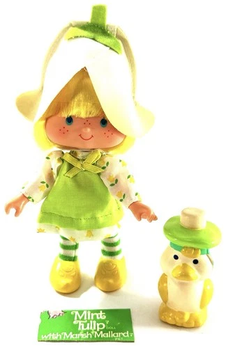 Vintage 1979 Mint Tulip Doll w/ Marsh Mallard Pet Strawberry Shortcake Friends