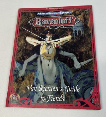 AD&D 2e Ravenloft Van Richten's Guide to Fiends - d20 RPG RR10 Accessory