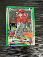 2021 Bowman Chrome Sapphire Green #BCP-145 Angels Alexander Ramirez /125