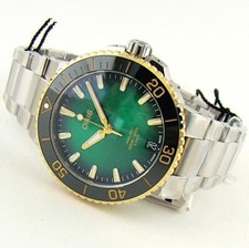 New 2026 Oris Aquis Date Green Dial Gold 41mm 01 400 7769 6357-07 8 22 09PEB