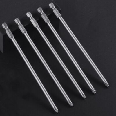 1/4'' Hex Shank 200mm Extra Long Phillips Cross Head Magnetic S2 Screwdriver Bits