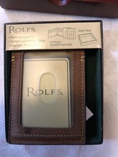 Rolfs Men's Premium Brown Leather Front Pocket Wallet Brand New