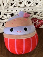 Squishmallow Valentines 2025 Tess the Lavender Mocha Cupcake RARE 8 inch NEW Tag