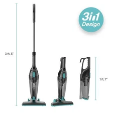 3-in-1 Corded Upright/Handheld Floor Carpet Stick Vacuum Cleaner Lightweight
