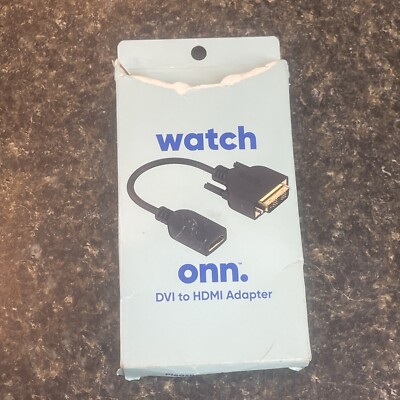 Onn DVI to HDMI Adapter - Connect DVI Devices to Tv, Projector or PC Monitor