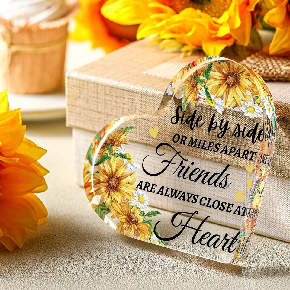 Regalo de amistad para mujeres niñas cumpleaños irse regalos amigo placa acrílica Foto 2 de 4