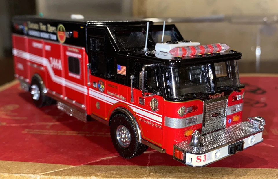 Code 3 Chicago Fire Dept  Hazardous Incident Team Pierce Heavy Rescue Custom 1-1 - Image 2 of 4