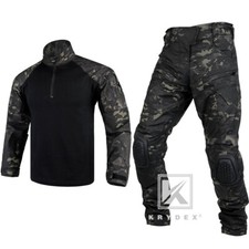 KRYDEX Tactical Gen4 Combat Shirt Pants Suit w/ Knee Pads Uniform Duty Cargo MK