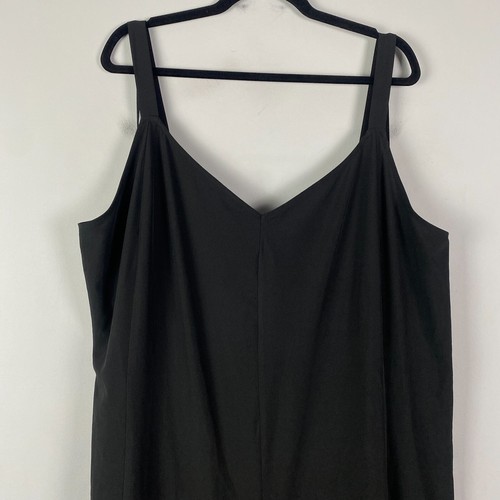 Universal Standard Promenade Eco ärmellos weites Bein Jumpsuit Gr. 2XL schwarz - Bild 2 von 11