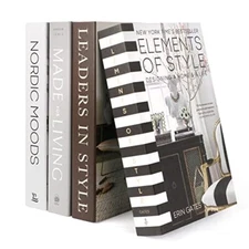 4 Pack Faux Books for Decoration Modern Fashion Decorative Books Set for Hard...