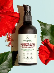Juicy Chemistry Hibiscus Amla And Bhringraj Hair Oil Control Hair Loss Hair Root Ebay