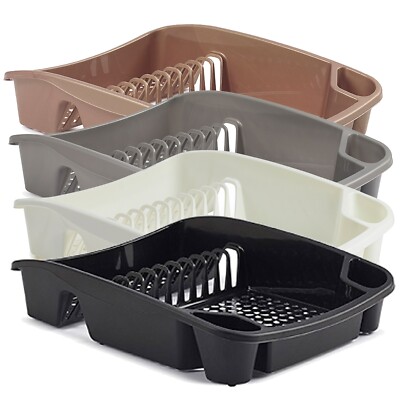 Kunststoff Abtropfgestell Tellerhalter Spüle Besteck Abtropffläche Halter groß silber