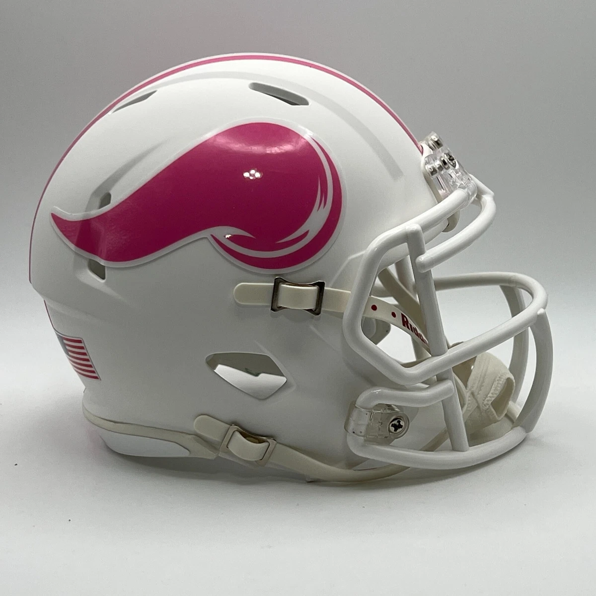 Minnesota Vikings CUSTOM Matte White - White & Pink Mini Football Helmet