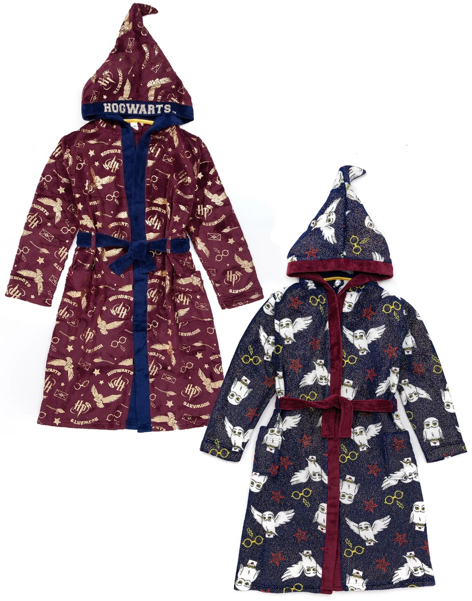 Harry Potter Dressing Gown Kids Red OR Blue Options Pyjama Robe