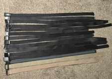 Lot 15 Mens Various Sizes Black Gray Tan Nylon Tactical Belts Upcycle DIY