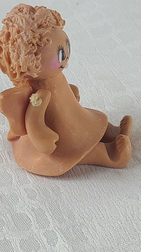 Spaghetti Hair Angel Figurine Art Clay Signed Denney 1987 - Picture 5 of 9