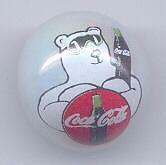 1 Coca Cola Polar Bear White Glass Advertising Marble