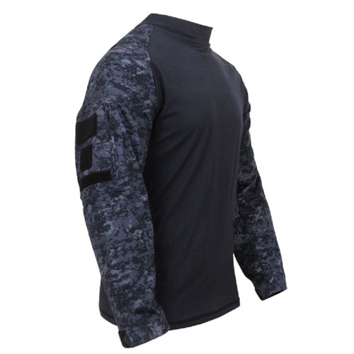 US Midnight Digital Camouflage Blue Camo Tactical Combat Shirt Gr. M Medium - Bild 2 von 2