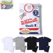 WHITESVILLE 2 PACK T-SHIRT White / Black / Navy / Gray WV73544 Made in Japan