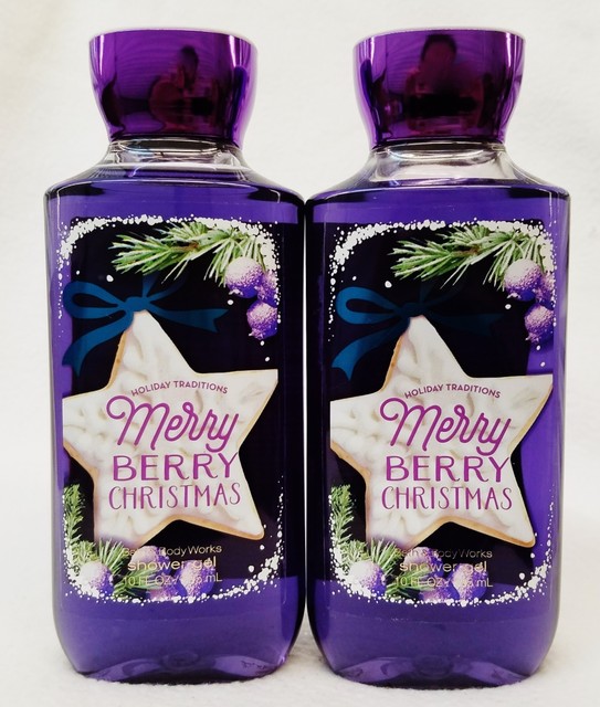 2 Bath & Body Works MERRY BERRY CHRISTMAS Body Wash Shower Gel eBay