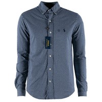 Polo Ralph Lauren Herren Langarm Poloshirt Featherweight Mesh Blau / S / Hemd
