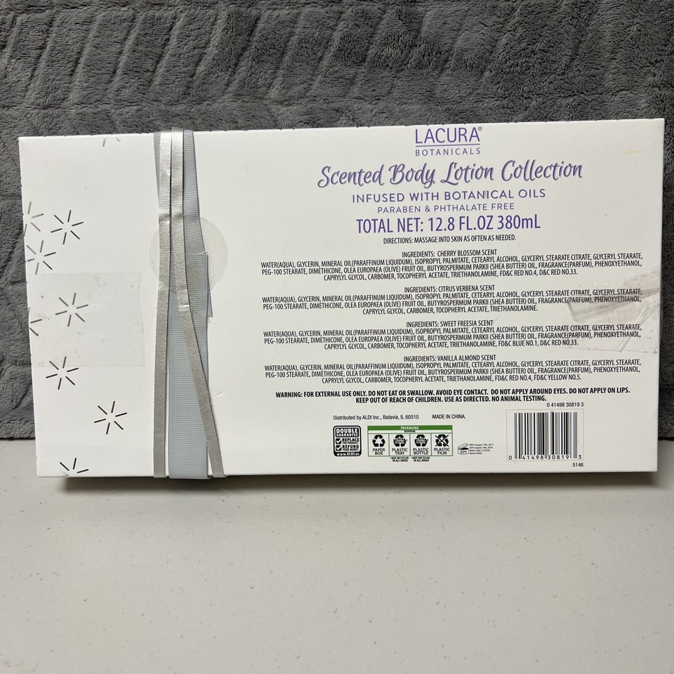 Lacura BOTANICAL Scented BODY LOTION Infused With OIL 4 Set Boxed