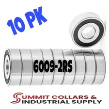 6009-2RS Ball Bearing Premium Rubber Sealed 45x75x16 mm (Qty 10)