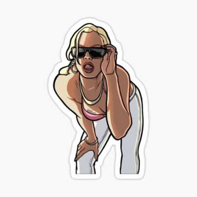 San Andreas Girl sticker Decal
