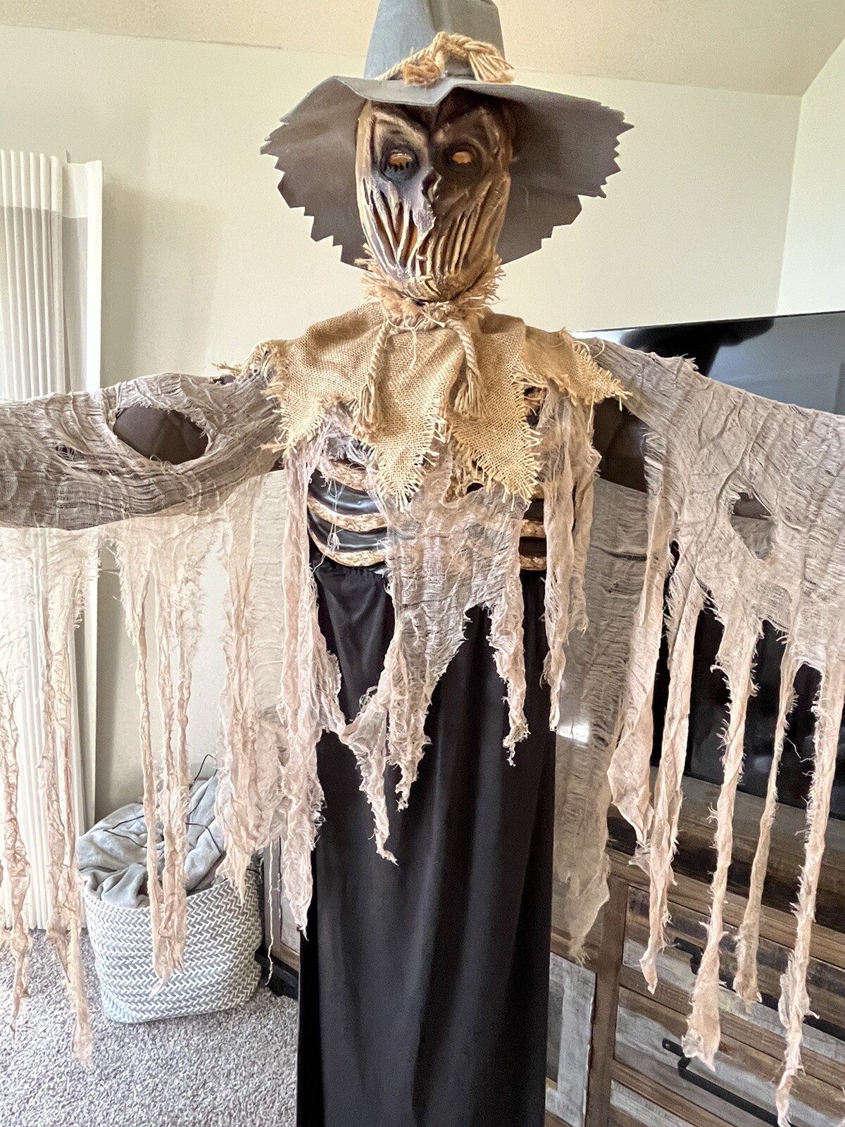 Home Accents 6’ Flaming Scarecrow Halloween Animatronic Discontinued eBay