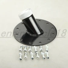 Billet Aluminum 45 Degree Fuel Cell Fast Fill Filler Neck 12 Bolt Flange Black
