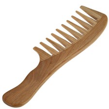 Wooden Wide Tooth Comb Natural Sandalwood Handmade Massage Beauty Hair Care