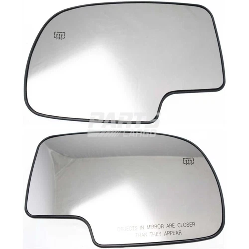 Mirror Glass Heated W/ Backing Plate Left & Right Fits 1999-2006 Gmc Sierra 1500
