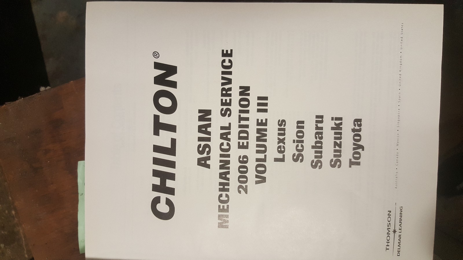 Chilton Mechanical Manuals: Chilton Asian Mechanical Service 2006 Vol. II :  Kia-Nissan by Chilton Automotive Editorial Staff (2006, Hardcover) | eBay