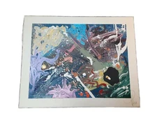 Original Painting Gutai Style Abstract Expressionism Gesturalism Postmodern Art