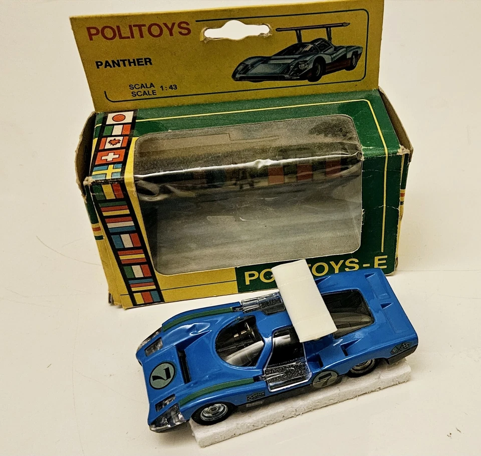 POLITOYS EXPORT 564 PANTHER BERTONE - 1/43 - Mint Box - Blue Francia - Rare - Immagine 3 di 4