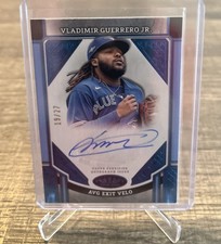 2024 Topps Tier One Vladimir Guerrero Jr Advanced Stat Autograph Blue /27 ASA-VG